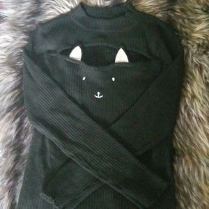 Japaness cat peep sweater